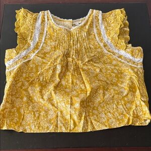 Jennifer Grace L Yellow Floral Sleeveless Top